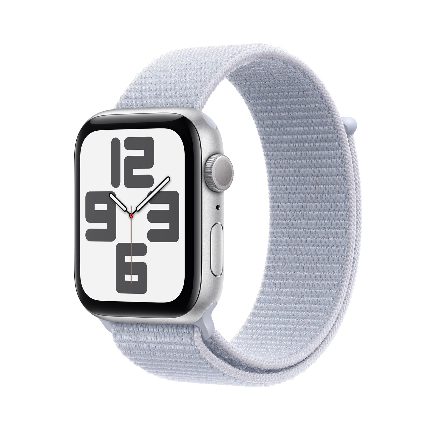 Apple Watch SE GPS 44mm Silver Aluminium Case with Blue Cloud Sport Loop